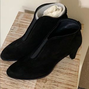 Stuart Weitzman black suede ankle boots
